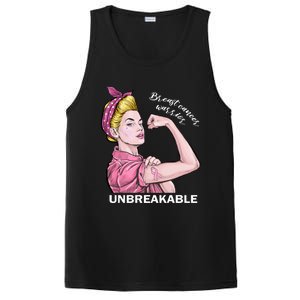 Strong Warrior Unbreakable Breast Cancer Awareness Funny Gift PosiCharge Competitor Tank