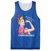 Strong Warrior Unbreakable Breast Cancer Awareness Funny Gift Mesh Reversible Basketball Jersey Tank