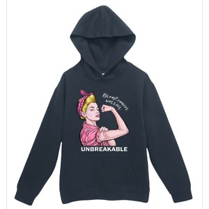 Strong Warrior Unbreakable Breast Cancer Awareness Funny Gift Urban Pullover Hoodie