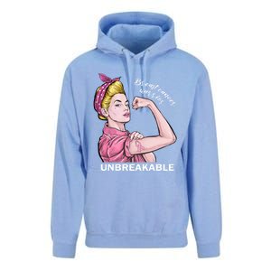 Strong Warrior Unbreakable Breast Cancer Awareness Funny Gift Unisex Surf Hoodie