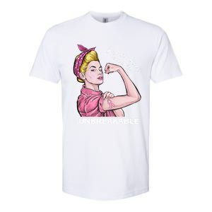 Strong Warrior Unbreakable Breast Cancer Awareness Funny Gift Softstyle CVC T-Shirt