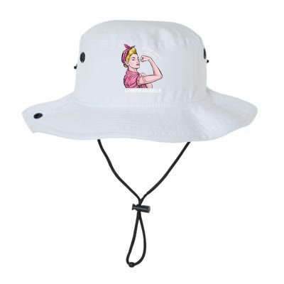 Strong Warrior Unbreakable Breast Cancer Awareness Funny Gift Legacy Cool Fit Booney Bucket Hat