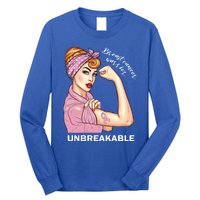 Strong Warrior Unbreakable Breast Cancer Awareness Gift Long Sleeve Shirt