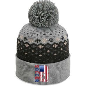 Soccer With Usa Flag For Soccer Lover The Baniff Cuffed Pom Beanie