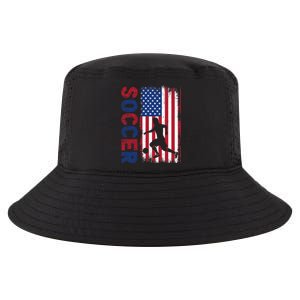 Soccer With Usa Flag For Soccer Lover Cool Comfort Performance Bucket Hat