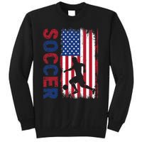 Soccer With Usa Flag For Soccer Lover Sweatshirt