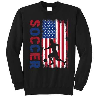 Soccer With Usa Flag For Soccer Lover Sweatshirt