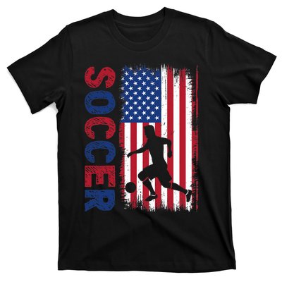 Soccer With Usa Flag For Soccer Lover T-Shirt