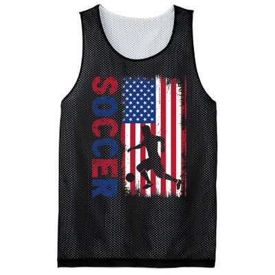 Soccer With Usa Flag For Soccer Lover Mesh Reversible Basketball Jersey Tank