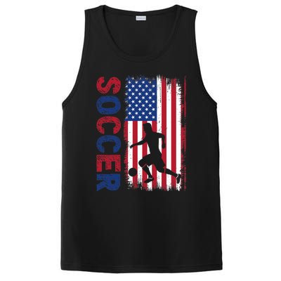 Soccer With Usa Flag For Soccer Lover PosiCharge Competitor Tank