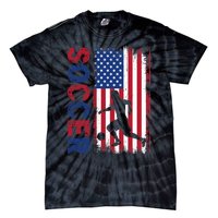 Soccer With Usa Flag For Soccer Lover Tie-Dye T-Shirt