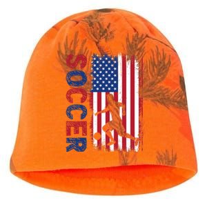 Soccer With Usa Flag For Soccer Lover Kati - Camo Knit Beanie