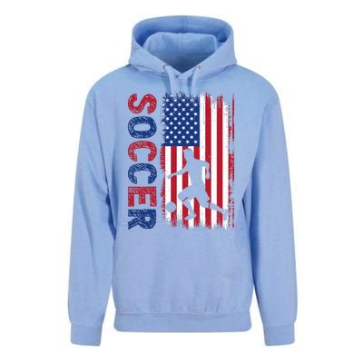 Soccer With Usa Flag For Soccer Lover Unisex Surf Hoodie