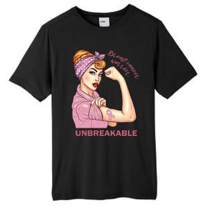 Strong Warrior Unbreakable Breast Cancer Awareness Great Gift Tall Fusion ChromaSoft Performance T-Shirt