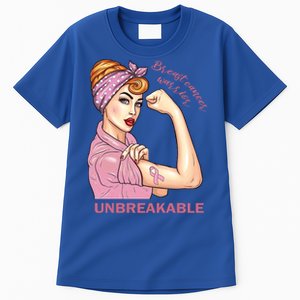 Strong Warrior Unbreakable Breast Cancer Awareness Great Gift Tall T-Shirt