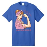 Strong Warrior Unbreakable Breast Cancer Awareness Great Gift Tall T-Shirt