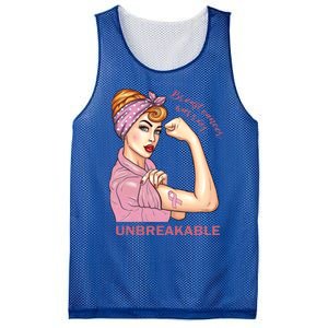 Strong Warrior Unbreakable Breast Cancer Awareness Great Gift Mesh Reversible Basketball Jersey Tank