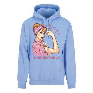 Strong Warrior Unbreakable Breast Cancer Awareness Great Gift Unisex Surf Hoodie