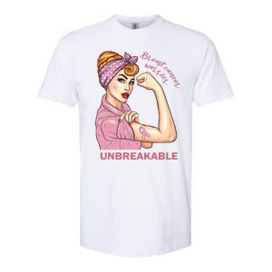 Strong Warrior Unbreakable Breast Cancer Awareness Great Gift Softstyle CVC T-Shirt