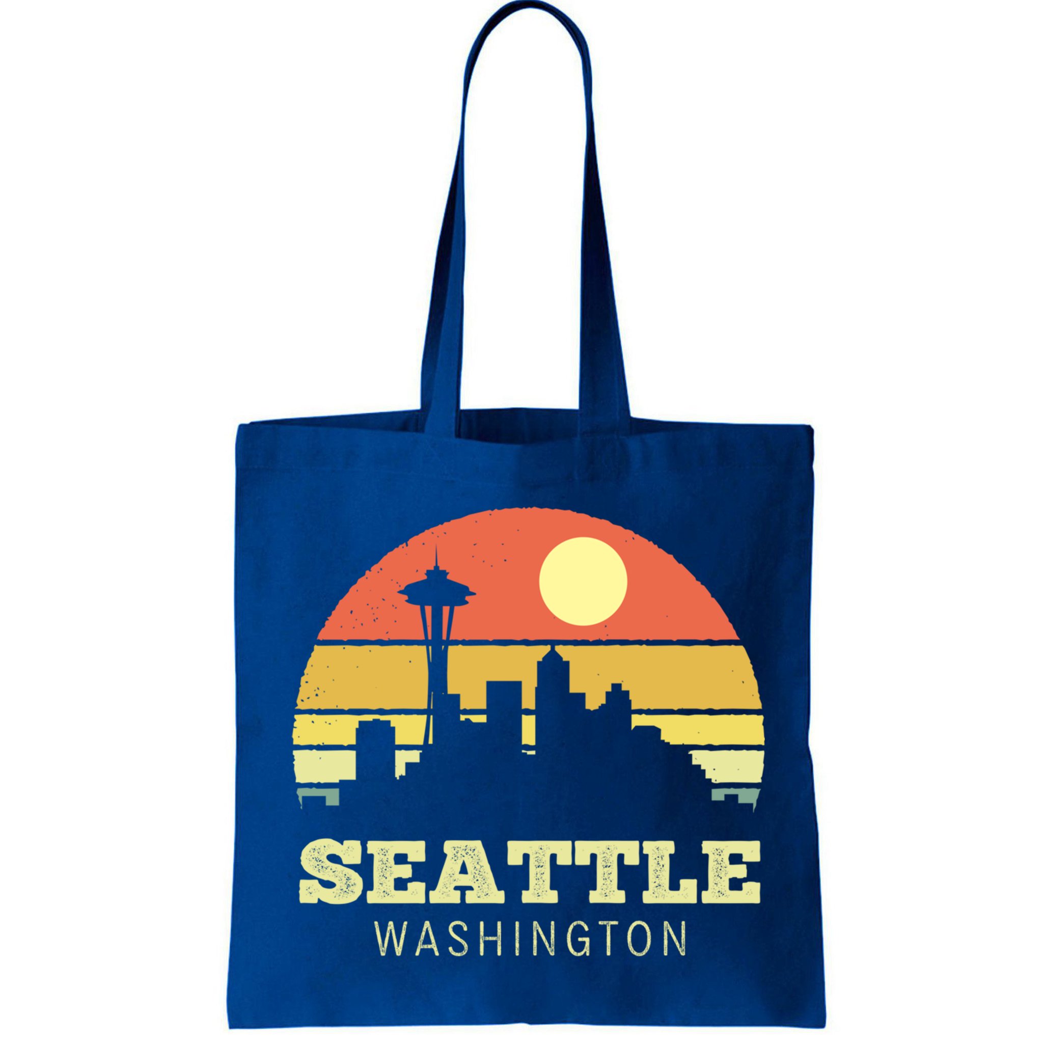Seattle Washington Vintage Sunset City Needle Retro Style Funny Gift Bag