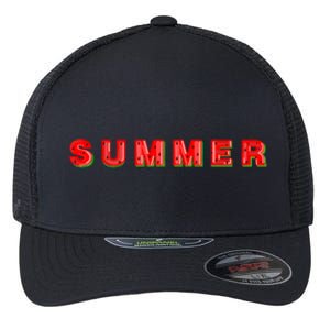 Summer Watermelon Vacation Flexfit Unipanel Trucker Cap