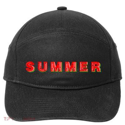 Summer Watermelon Vacation 7-Panel Snapback Hat