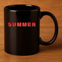 Summer Watermelon Vacation 11oz C Handle Ceramic Mug