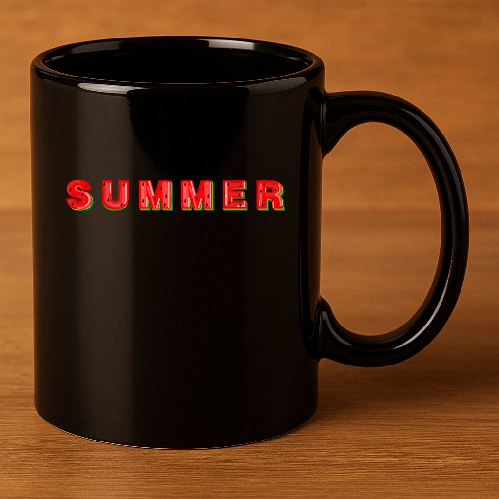 Summer Watermelon Vacation 11oz C Handle Ceramic Mug