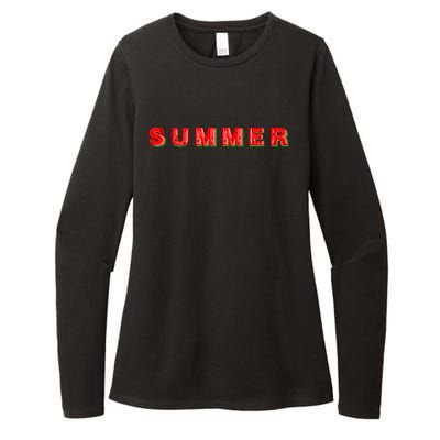 Summer Watermelon Vacation Womens CVC Long Sleeve Shirt