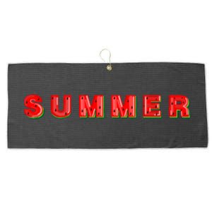 Summer Watermelon Vacation Large Microfiber Waffle Golf Towel