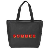 Summer Watermelon Vacation Zip Tote Bag