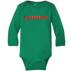 Summer Watermelon Vacation Baby Long Sleeve Bodysuit