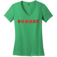 Summer Watermelon Vacation Women's V-Neck T-Shirt