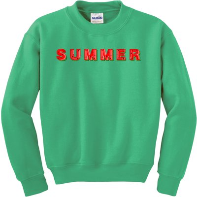 Summer Watermelon Vacation Kids Sweatshirt