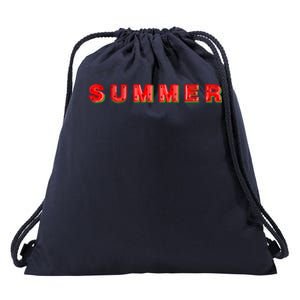 Summer Watermelon Vacation Drawstring Bag