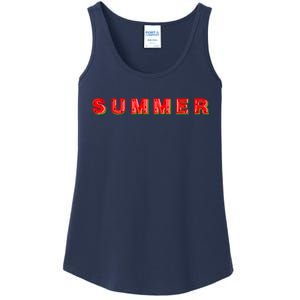 Summer Watermelon Vacation Ladies Essential Tank