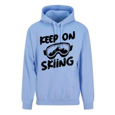 Ski Winter Vacation Keep On Skiing Cute Gift Unisex Surf Hoodie