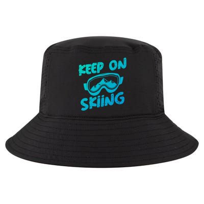 Ski Winter Vacation Keep On Skiing Cute Gift Cool Comfort Performance Bucket Hat