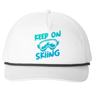 Ski Winter Vacation Keep On Skiing Cute Gift Snapback Five-Panel Rope Hat