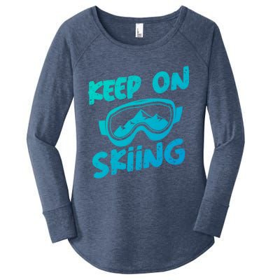 Ski Winter Vacation Keep On Skiing Cute Gift Women's Perfect Tri Tunic Long Sleeve Shirt