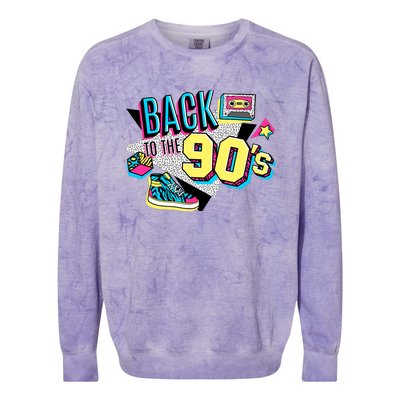 S WoS Vintage Retro Back To 90S Graphic Design Colorblast Crewneck Sweatshirt