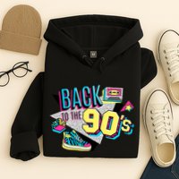 S WoS Vintage Retro Back To 90S Graphic Design Hoodie