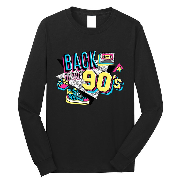 S WoS Vintage Retro Back To 90S Graphic Design Long Sleeve Shirt