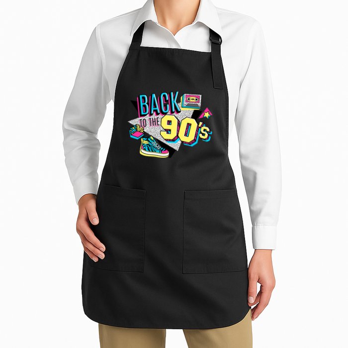 S WoS Vintage Retro Back To 90S Graphic Design Apron