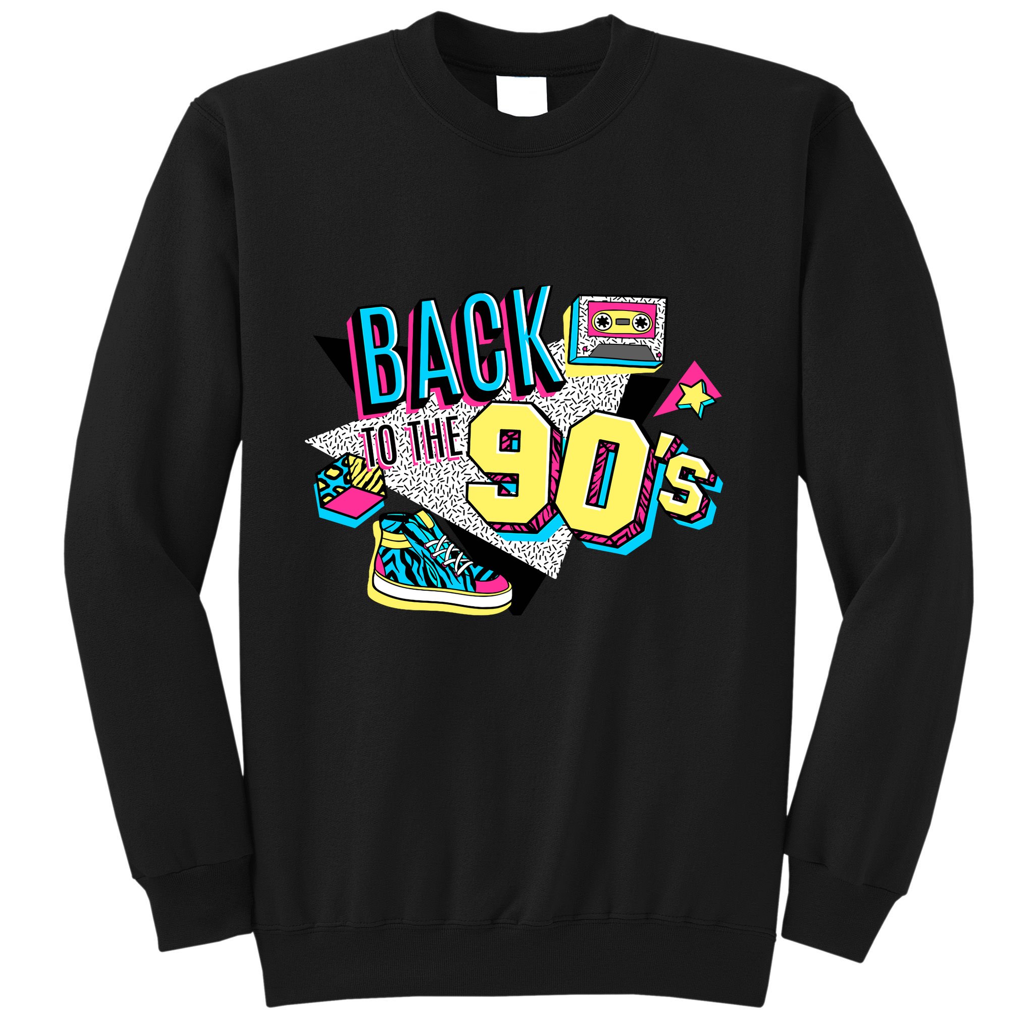 S WoS Vintage Retro Back To 90S Graphic Design Sweatshirt