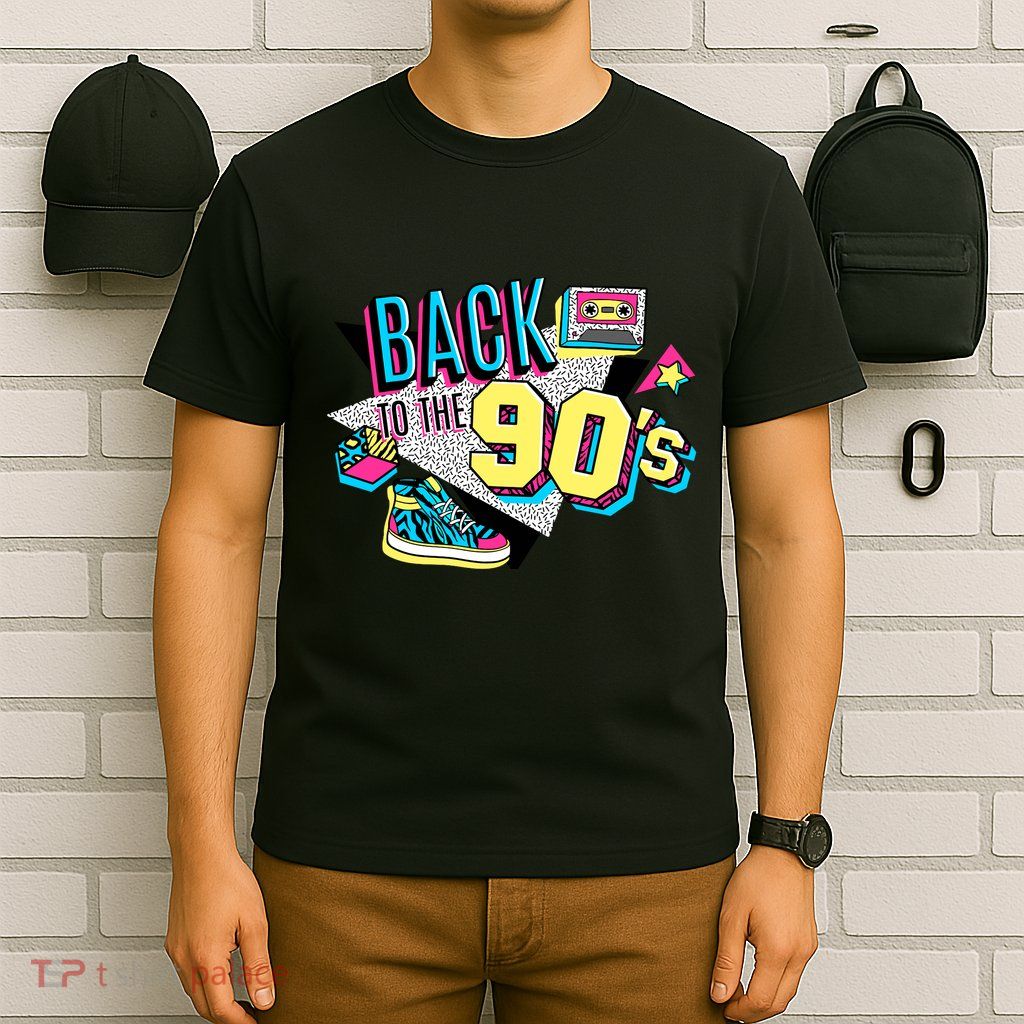 S WoS Vintage Retro Back To 90S Graphic Design T-Shirt