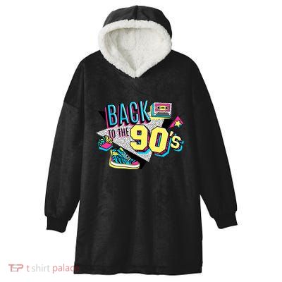 S WoS Vintage Retro Back To 90S Graphic Design Hooded Wearable Blanket