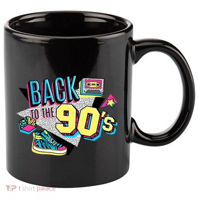 S WoS Vintage Retro Back To 90S Graphic Design 11oz C Handle Ceramic Mug