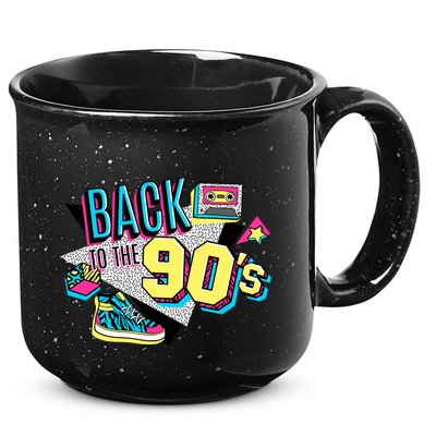 S WoS Vintage Retro Back To 90S Graphic Design 15oz Campfire Ceramic Mug