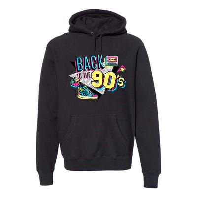 S WoS Vintage Retro Back To 90S Graphic Design Premium Hoodie